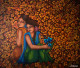 The Bonding (ART-16752-108887) - Handpainted Art Painting - 42in X 36in