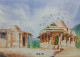 Sun Temple, Modhera (ART-16750-108913) - Handpainted Art Painting - 14in X 10in
