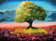 Floral Oasis (ART-16761-108953) - Handpainted Art Painting - 16in X 12in