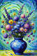 Wild Serenade: A Burst Of Color In Cobalt Splendor 01 (PRT-15697-109040) - Canvas Art Print - 40in X 60in