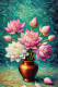 Sacred Serenity: The Elegance Of Lotus In Copper (PRT-15697-109068) - Canvas Art Print - 40in X 60in