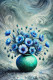 Ethereal Blooms: Himalayan Blue Poppies In A Turquoise Embrace (PRT-15697-109071) - Canvas Art Print - 40in X 60in
