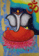 Abstract Ganesha (ART-16710-108976) - Handpainted Art Painting - 18in X 24in