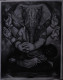Lord Ganesha (ART-16759-108990) - Handpainted Art Painting - 25in X 34in