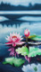 Lotus (ART-329-109099) - Handpainted Art Painting - 9in X 16in