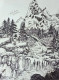Pen Art (ART-16762-109169) - Handpainted Art Painting - 30in X 35in