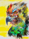 Canvas Painting_Colorful Bird (ART-16801-109195) - Handpainted Art Painting - 16in X 20in