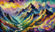 A Van Gogh-Inspired Journey Through The Majestic Himalayas At Dawn (PRT-15697-109212) - Canvas Art Print - 48in X 27in