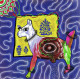 Surrealistic Donkey (PRT-16777-109228) - Canvas Art Print - 12in X 12in