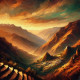 A Sacred Landscape Of Ancient Trails And Terraces (PRT-15697-109256) - Canvas Art Print - 30in X 30in