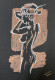 LONGING - METALLIC PAINTING OF A WOMAN (ART-1538-109331) - Handpainted Art Painting - 10in X 16in