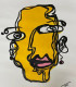 DISAPPOINTED - ABSTRACT PORTRAIT PAINTING (ART-1538-109329) - Handpainted Art Painting - 16in X 22in