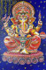 LORD GANESHA - ORIGINAL ACRYLIC PAITNING ON CANVAS (ART-1538-109378) - Handpainted Art Painting - 24in X 36in