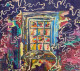 PSYCHEDELIC WINDOW - MINI PAINTING (ART-1538-109321) - Handpainted Art Painting - 11in X 11in