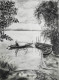 Boats In Holy Ganga (ART-15873-109455) - Handpainted Art Painting - 8in X 11in