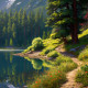 Landscape 003 (PRT-16612-109477) - Canvas Art Print - 24in X 24in
