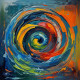 Abstract 043 (PRT-16612-109515) - Canvas Art Print - 24in X 24in