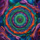 Abstract 035 (PRT-16612-109507) - Canvas Art Print - 24in X 24in