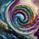 Marble Abstract 001 (PRT-16612-109548) - Canvas Art Print - 24in X 24in
