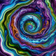 Marble Abstract 003 (PRT-16612-109550) - Canvas Art Print - 24in X 24in