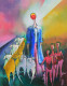 Rusticity Feminism Series,(265) Creative Conceptual On Canvas (ART-15639-109594) - Handpainted Art Painting - 14in X 18in