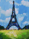 The Eiffel (ART-16821-109575) - Handpainted Art Painting - 8in X 11in