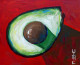 Avocado (ART-16821-109576) - Handpainted Art Painting - 12in X 10in