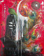 Shiva And Origin (ART-1734-109626) - Handpainted Art Painting - 23in X 29in
