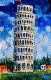 The Pisa Tower. (ART-16821-109539) - Handpainted Art Painting - 11in X 17in