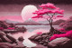 The Moonlit Night, A Blooming Delight. (PRT-16861-109644) - Canvas Art Print - 36in X 24in