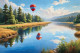 A Floating Dream, A Tranquil Scene (PRT-16861-109668) - Canvas Art Print - 36in X 24in