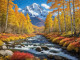 Fiery Forest's Embrace (PRT-16861-110366) - Canvas Art Print - 36in X 27in