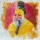 Premanand Maharaj Painting (ART-1734-109632) - Handpainted Art Painting - 12in X 12in