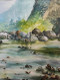Water Falling In River (PRT-7901-109787) - Canvas Art Print - 22in X 30in