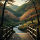 Landscape 0019 (PRT-16612-109762) - Canvas Art Print - 24in X 24in