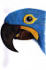 Blue Parrot (ART-15368-109782) - Handpainted Art Painting - 8in X 11in