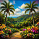 Brazilian Landscape (PRT-16612-109853) - Canvas Art Print - 24in X 24in