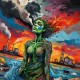 " A Sorrow Of Water"deep Truth (ART-16876-109849) - Handpainted Art Painting - 12in X 10in