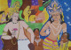 Padmapani And Vajrapani (PRT-16319-109909) - Canvas Art Print - 30in X 21in