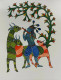 Lord Krishna || Gond Art (ART-16885-109958) - Handpainted Art Painting - 16in X 20in