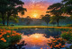 Silent Reflection (PRT-16861-110041) - Canvas Art Print - 36in X 25in