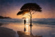Umbrella Of Dreams (PRT-16861-110019) - Canvas Art Print - 36in X 25in