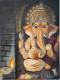 Lord Vigneswara (ART-16739-109960) - Handpainted Art Painting - 12in X 16in