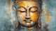 Buddha Face Art (PRT-8645-110161) - Canvas Art Print - 24in X 13in
