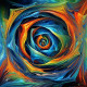 Abstract 0068 (PRT-16612-110084) - Canvas Art Print - 24in X 24in