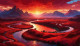 Sunsets Fiery Farewell (PRT-16861-110107) - Canvas Art Print - 42in X 24in