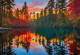 Sunset's Embrace: A Serene Reflection (PRT-16861-110141) - Canvas Art Print - 36in X 25in