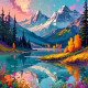 Landscape 0022 (PRT-16612-110126) - Canvas Art Print - 24in X 24in