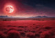 A Crimson Moon (PRT-16861-110199) - Canvas Art Print - 36in X 25in