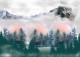Mountain Landscape (PRT-16909-110274) - Canvas Art Print - 36in X 25in